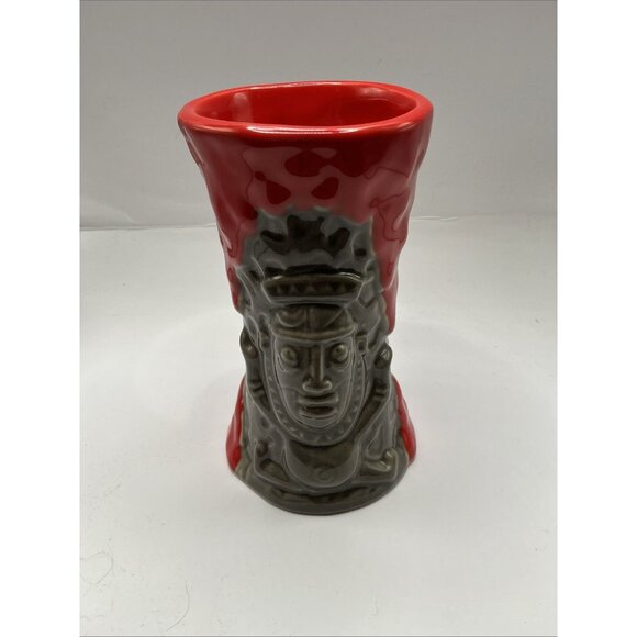 Disney Trader Sams Krakatoa Tiki Mug Grogs Grotto 4th Edition Red Lava NIB - Picture 1 of 6